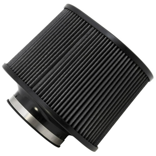 AEM 21-2267BF Universal DryFlow Clamp-On Air Filter: Oval Tapered; 4.5 in 114 mm 203 mm x 267 mm Flange ID; 7 in 178 mm Base; 9.5 in x 6.75 in Height; 8 in x 10.5 in 241 mm x171 mm Top 